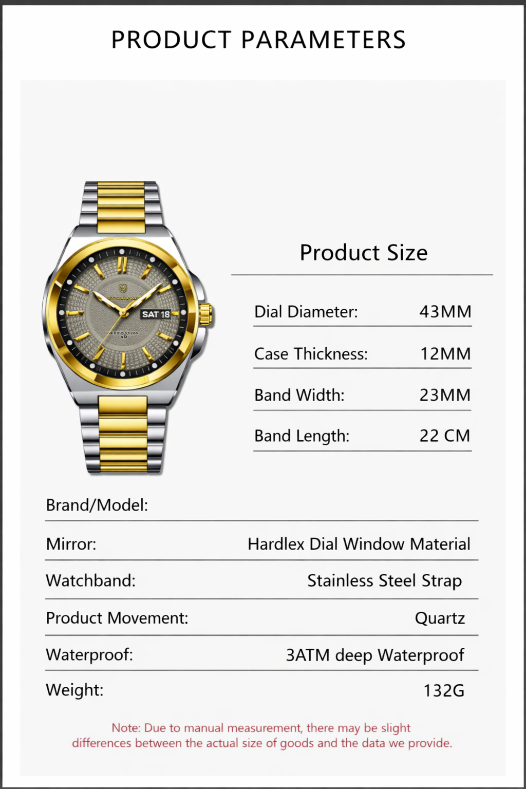 Ultra-Thin Quartz Watch Black